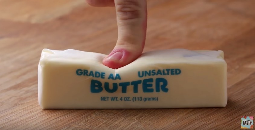 Butter at room temperature